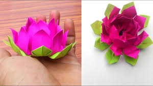 Maybe you would like to learn more about one of these? Lotus Paper Flower Cute And Easy Lotus Paper Flower With Paper Craft Beautiful Paper Craft Youtube