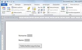 Mit unseren tipps und tricks können sie häufig auf excel verzichten. Schattierung Der Formularfelder In Word Ein Und Ausschalten