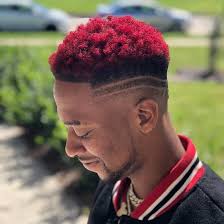 There is a local rapper in my city named tech9 that has bright red spiky hair usually and it's kick ***. Top 30 Cool Fade Haircut Black Men Stylish Fade Haircut For Black Men