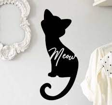 Check spelling or type a new query. Meow Cat Silhouette Wall Sticker Tenstickers