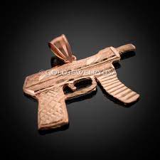 The latest tweets from guns n' roses (@gunsnroses). Rose Gold Machine Gun Pistol Diamond Cut Pendant