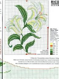 Crossstitch Kanavice Beyaz Lilyum White Lilies Masaortusu Capraz Dikis Modelleri Kanavice Kanavice Ornekleri