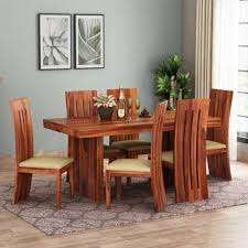 Choose from stunning tables, chairs and sideboards to create your perfect dining room. Mooncraft Furniture Wooden Dining Table With 6 Chairs Solid Wood 6 Seater Dining Set Price In India Buy Mooncraft Furniture Wooden Dining Table With 6 Chairs Solid Wood 6 Seater Dining
