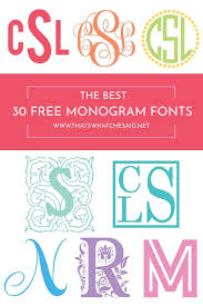 The Best 30 Free Monogram Fonts That S What Che Said