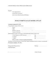 Cara mengurus dan biaya surat kehilangan di kantor polisi. Surat Pernyataan Kehilangan In English