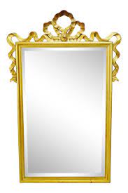 Lots of groovy vintage, mcm, and art! Vintage Carolina Mirror Company Gilt Framed Bow Top Beveled Mirror Beveled Mirror Mirror Gilt