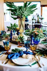 Seriously Gorgeous Tropical Wedding Inspiration Mywedding Wedding Table Settings Tropical Wedding Inspiration Tropical Wedding
