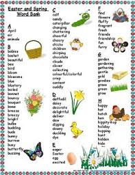 Spring Student Printable Word Bank Word Bank Spring Words Spring Vocabulary