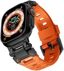 Shesyuki Sport Watch Band Compatible for Apple Watch Band 49mm 45mm 44mm  42mm for Men, Luxury Fluororubber Rugged Silicone Strap with Metal  Connector for iWatch Ultra 2 1 Series 9 8 7 6 5 4 3 2 1 SE : Amazon.com.au:  Electronics