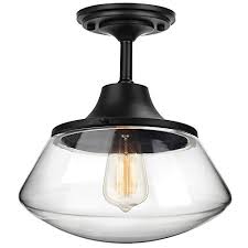 The compact profile is ideal for lower ceilings, and works well in the kitchen, bath, bedroom or hall. Petronius Industrial Semi Flush Mount Ceiling Light Farmhouse Lighting Clear Glass Pendant Lighting Shade Edison Vintage Style Hanging Lights Fixture An Incandescent Bulb Included Buy Online In Guam At Guam Desertcart Com Productid 55877402