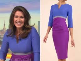 See more ideas about susanna reid, suzanne reid, susannah reid. Susanna Reid Blue And Purple Sheath Dress Good Morning Britain Shop Your Tv
