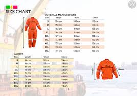 All size charts original version. Jacket Coverall Size Chart 99 Uniform Factory Sdn Bhd Selangor Malaysia
