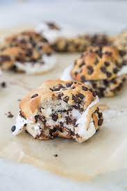 Chocolate Chip Biscuit S Mores Sugar And Charm Recipe Chocolate Chip Biscuits Desserts Sweet Recipes