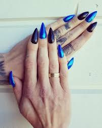 Ombre nails have been trendy for the last few years, but it doesn't seem like they're going anywhere! 25 Most Delightful Black And Blue Nail Designs Naildesigncode