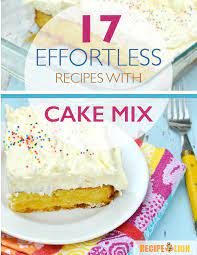 This moist cake is swirled with a cinnamon and brown sugar mixture and topped with a wonderful icing. 17 Effortless Recipes With Cake Mix Ecookbook Recipelion Com