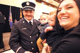 Firefighter promotions a fun community celebration