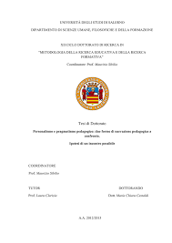 The inclusion of pupils with visual impairment, within italian mainstream schools, is an area of interest for the field of special education that is involved in identifying the. Tesi Di Dottorato Castaldi