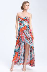 Aidan Mattox Strapless Chiffon Dress Nordstrom Beach Wedding Guest Dress Strapless Chiffon Dress Guest Dresses