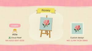 Animal Crossing New Horizons Rose Sign Animal Crossing Animal Crossing Qr Garden Animals