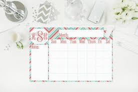 Large Desk Calendar Monogrammed Desk Pad Weekly By Paperkstudios Large Desk Calendar Monogram Desk Desk Calendars