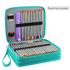 Miraclekoo 120 Slots Pu Leather Pencil Holder Pencil Case Large Capacity Multilayer Pencil Bag Turquoise Click Image T Pencil Bags Pencil Case Pencil Holder