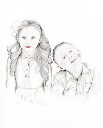 Custom Mom Gift Custom Family Portrait Custom Siblings Portrait Custom Portrait Drawing Whimsical Portrait Custom Family Portrait Sisters Art Custom Portraits