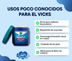 Sorpréndete con estos usos poco conocidos para Vicks VapoRub! 🌟💧 El Vicks  VapoRub no solo es un clásico para aliviar los síntomas del resfriado. Aquí  te mostramos algunos usos ingeniosos que quizás