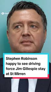 St Mirren boss Stephen Robinson admits he is “absolutely delighted” that  Jim Gillespie is remaining at the club after being linked with the chief  executive role at Rangers. #stvnews #glasgow #stvsport ...