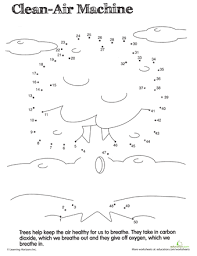 Connect The Dots Clean Air Tree Worksheet Education Com Clean Air Connect The Dots Dots