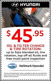 Hyundai Service Coupon 888 690 2053 Hyundai Oil Blend Oil Filter