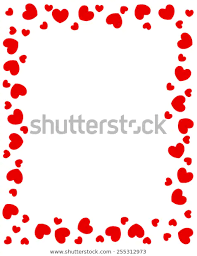 Red Hearts Border Valentines Day Heart Border Toddler Art Red Heart