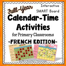 Complete Year Long Interactive Calendar Math Smart Board Extras In French This Huge Calendar Mat Calendar Math Interactive Calendar Smartboard Calendar Math