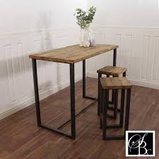 Breakfast Bar Worktop Kitchen Table Stool Solid Wood Set Etsy In 2020 Bar Table And Stools Breakfast Bar Table Breakfast Bar Worktop