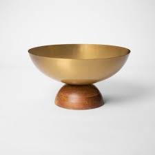Decorative Bowl Wood Gold Threshold Target Decorative Bowls Gold Wood Decor