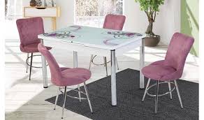 6 kişilik açılabilir banklı mutfak cam masa sandalye takımı bençli. Eymen Mutfak Masa Sandalye Takimi Hayalkonsept Com