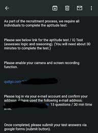 Do an aptitude test for a software developer job. Also, enable spyware. :  rrecruitinghell