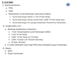 Surat keterangan kerja (jika memiliki pengalaman kerja). Tata Cara Pemberian Cuti Pns Ppt Download