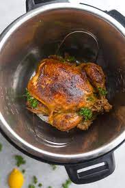 Talk about a quick chicken. Low Carb Instant Pot Rotisserie Chicken