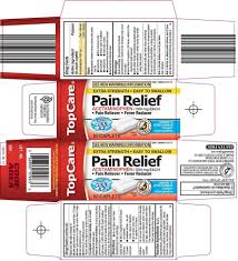 Dayquil® (containing acetaminophen, dextromethorphan, pseudoephedrine). Topcare Pain Relief Extra Strength Easy To Swallow Tablet Coated Topco Associates Llc