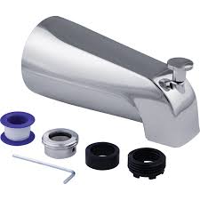 The problem with the spout coming out the side wall maybe hazardous because it would encroaching in to the narrow width of the tub rather than the longer end. Diverter Tub Spout Universal Mounting Master Plumber