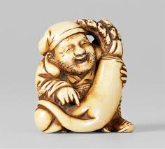 Get the best deal for antique japanese netsuke from the largest online selection at ebay.com. An Edo School Ivory Netsuke Of A Smiling Daikoku With A Radish By Tomoaki Mid 19th Century Auktionshaus Lempertz Auktionshaus Online Katalog Bilder
