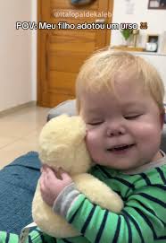 Kaleb adotou um ursinho 🤣🩵 #foryou #fyp #fy