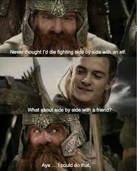 Lord Of The Rings Memes Never Thought I D Die Fighting Side By Side With An Elf Wattpad