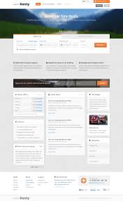 Renty Car Rental Booking Psd Template Car Rental Website Psd Templates Car Rental