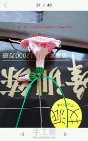 牵牛花塔顶的猫老师的教程第31步 macrame flowers