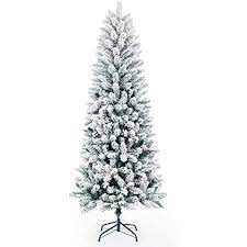 Kennedy and his wife jackie. Artificial Christmas Trees Classic Pencil Tree With White Snow Flocked Unlit 5 6 7ft Seasonal Decor Home Kitchen Mhiberlin De