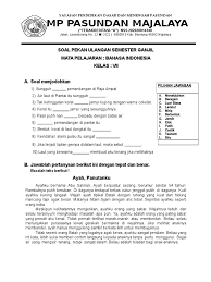 Doc kisi kisi soal ipa kelas 3 tri ajeng yuni astutik. Soal Menjodohkan Bahasa Indonesia Kelas 7 Literatur