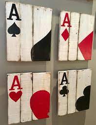 Game Cards Ace Cards Art Poker Room Decor Man Cave Decor Roomdecor Decoration De Salle De Jeux Decoration Craft