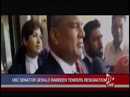 Gerald Ramdeen Resigns As UNC Senator