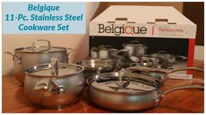 The belgique is a brand that is under macy's. Belgique 11 Pc Stainless Steel Cookware Set Youtube